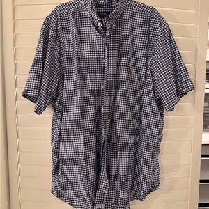Polo by Ralph Lauren Blue Checkered Men's Short Sleeve Shirt
